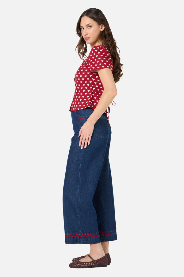 Princess Highway - Sweet Heart Top - red