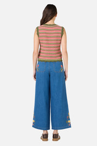 Princess Highway - Leslie Stripe Knit Tank Top - olive