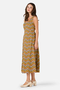 Princess Highway - Sally Retro Midi Dress - chocolate