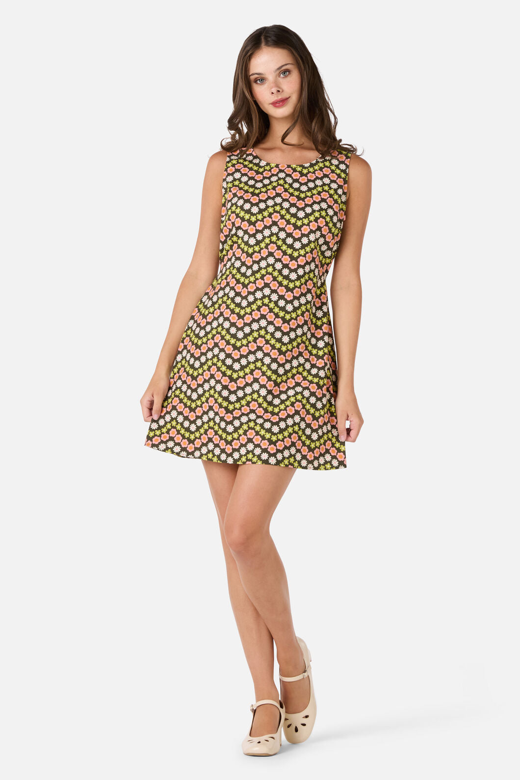 Princess Highway - Sally Retro Mini Shift Dress - green