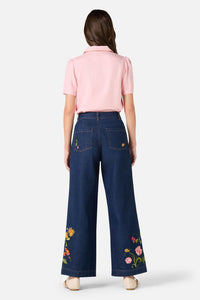 Princess Highway - Whimsical Embroidered Blouse - pink