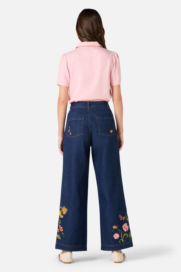 Princess Highway - Whimsical Embroidered Blouse - pink