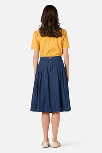 Princess Highway - Ditsy Daisy Retro Blouse - mustard