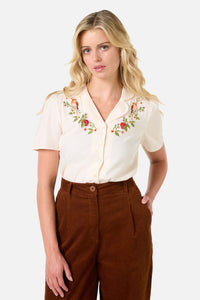 Princess Highway - Apple & Robin Emb Blouse - cream