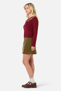 Princess Highway - Apple & Robin Emb Cardigan - wine