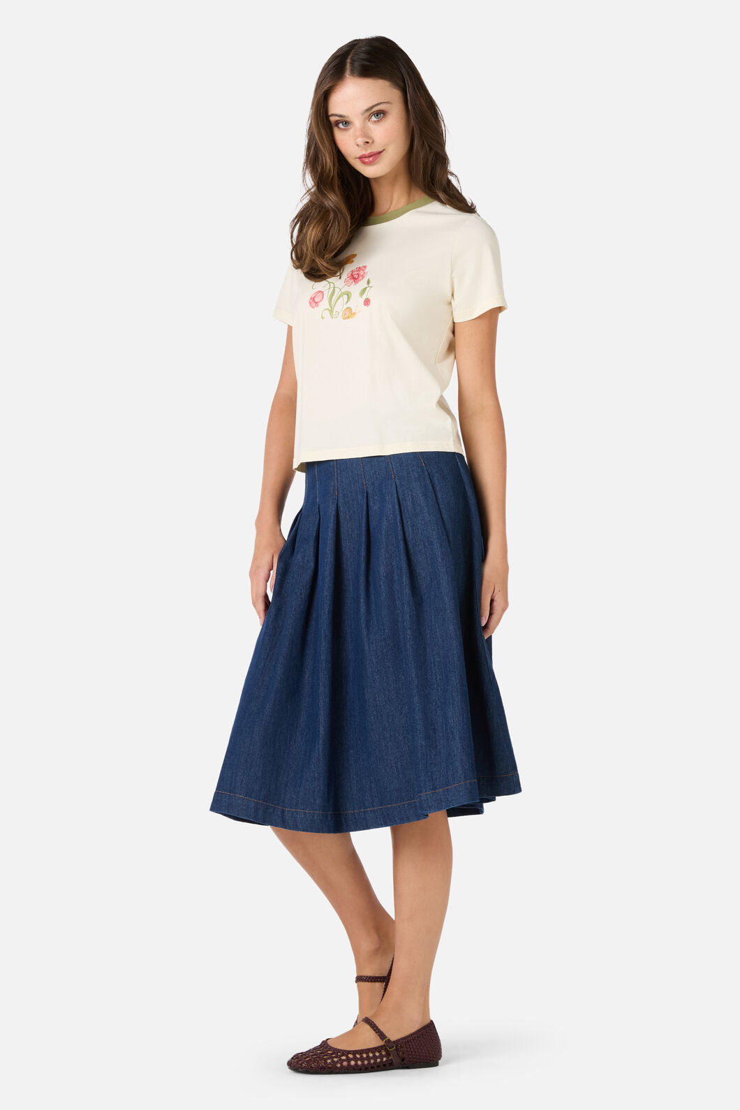 Princess Highway - Whimsical Printed Tee - cream