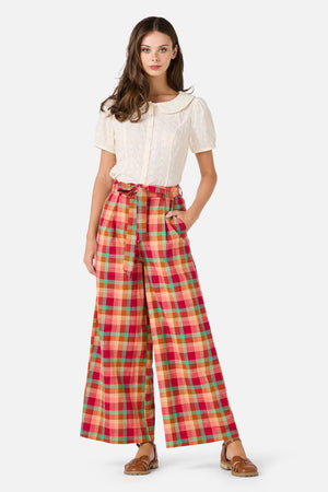 Princess Highway - Piper Check Culotte - pink-multi