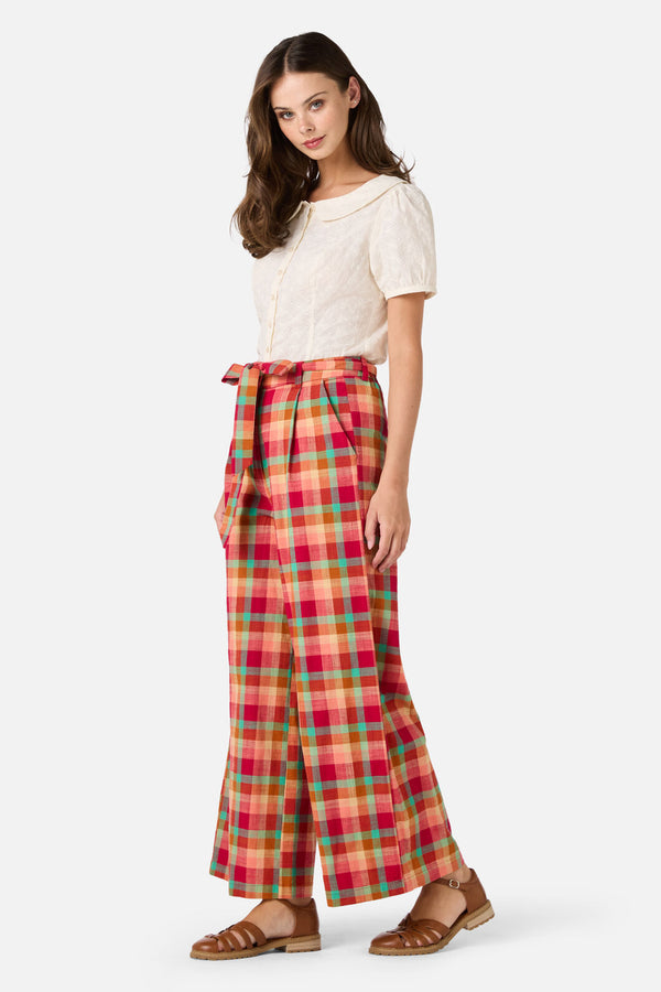 Princess Highway - Piper Check Culotte - pink-multi