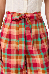 Princess Highway - Piper Check Culotte - pink-multi