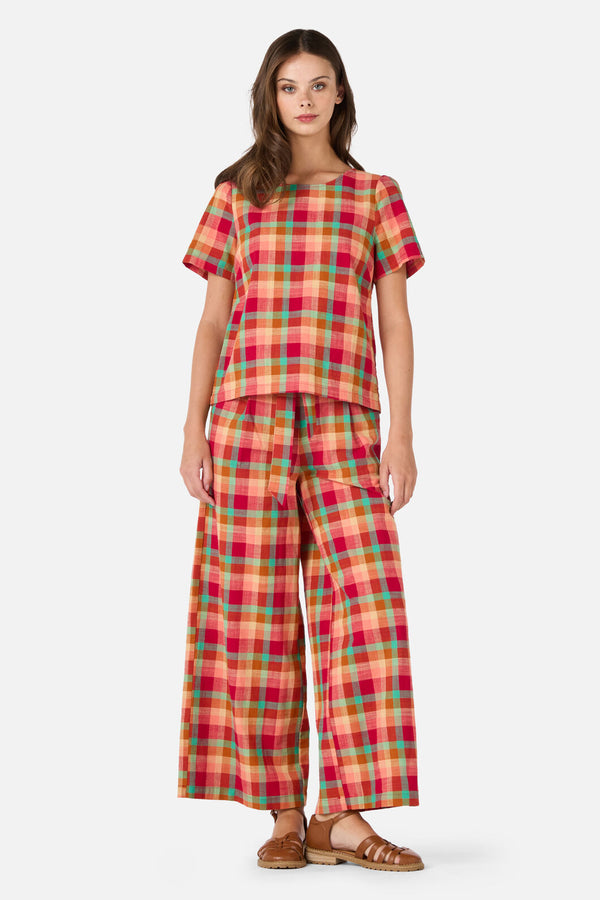 Princess Highway - Piper Check Culotte - pink-multi