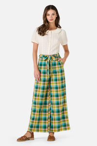 Princess Highway - Piper Check Culotte - green-multi