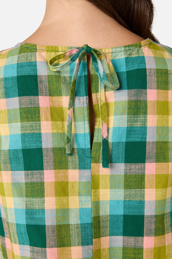 Princess Highway - Piper Check Peplum Top - green-multi
