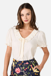 Princess Highway - Kayla Ruffle Blouse - cream