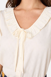 Princess Highway - Kayla Ruffle Blouse - cream