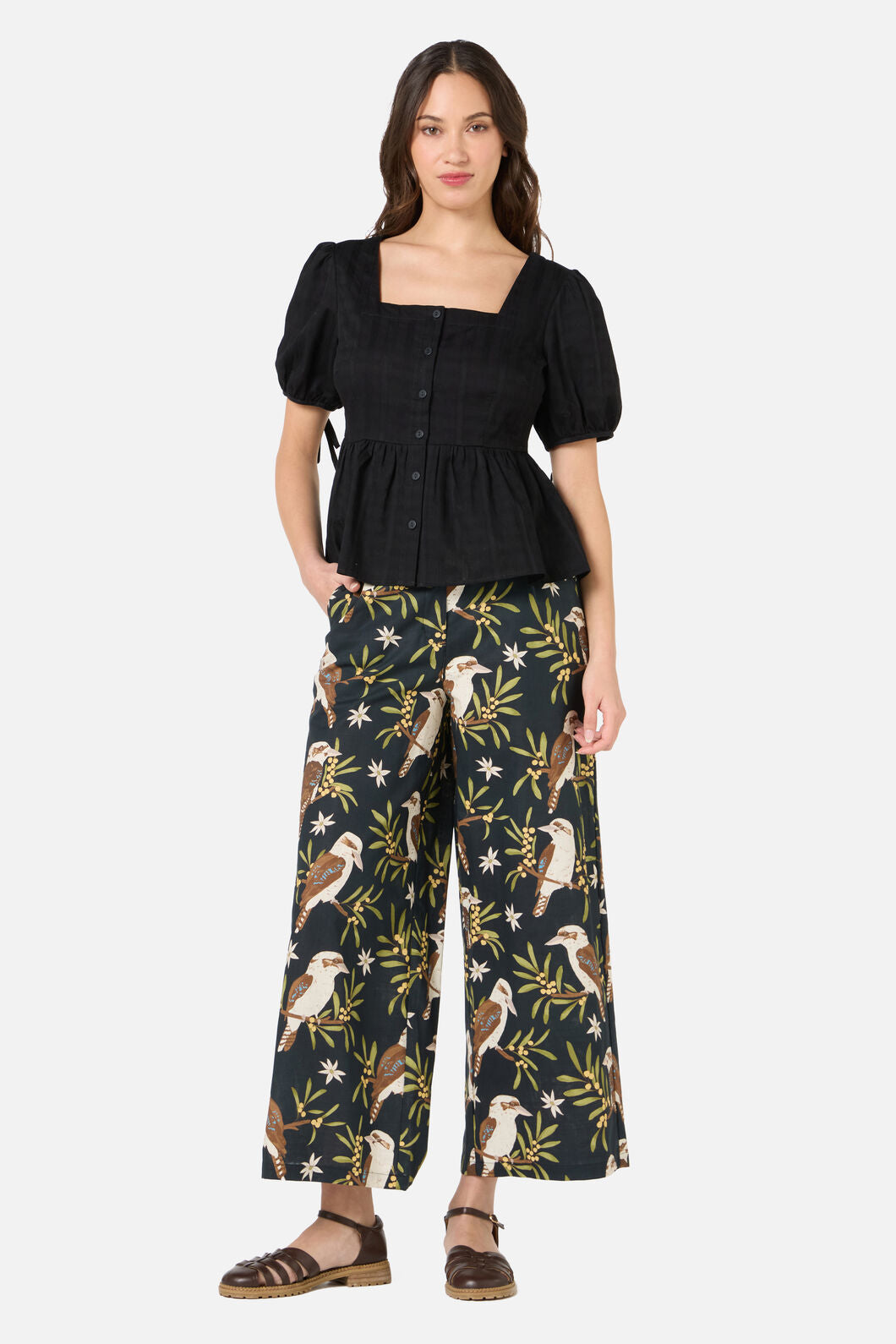 Princess Highway - Eveleigh Peplum Top - black