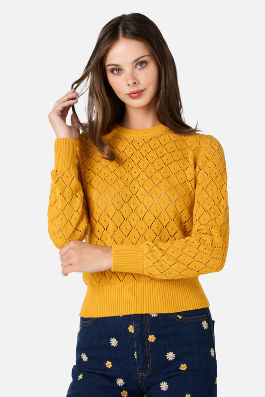 Princess Highway - Faye Long Sleeve Knit - mustard