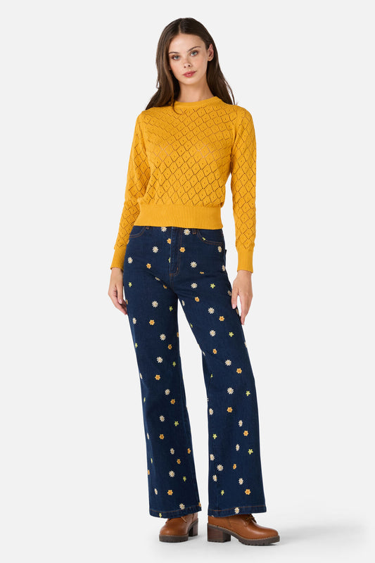Princess Highway - Faye Long Sleeve Knit - mustard