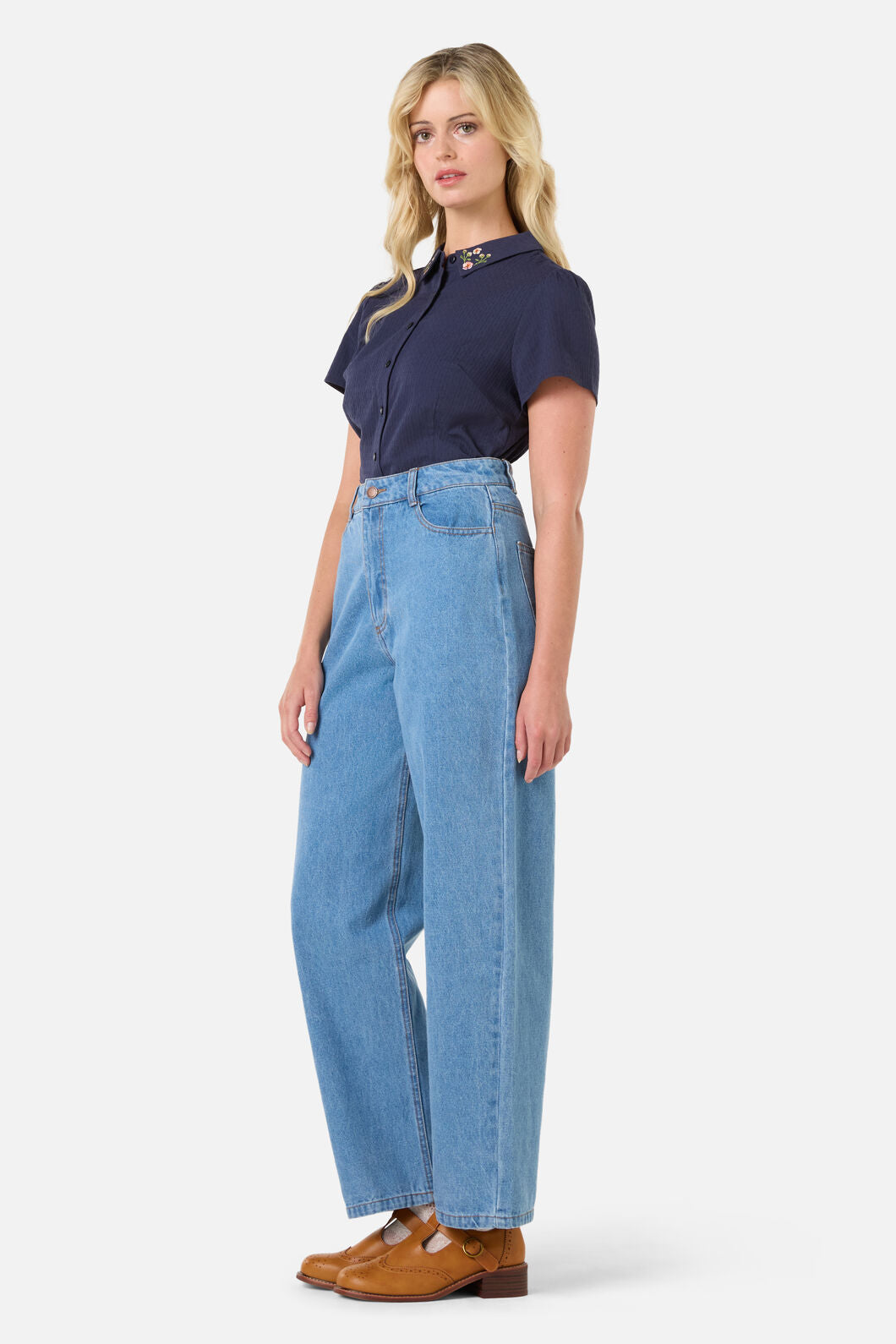 Princess Highway - Molly Mum Jean - blue-denim