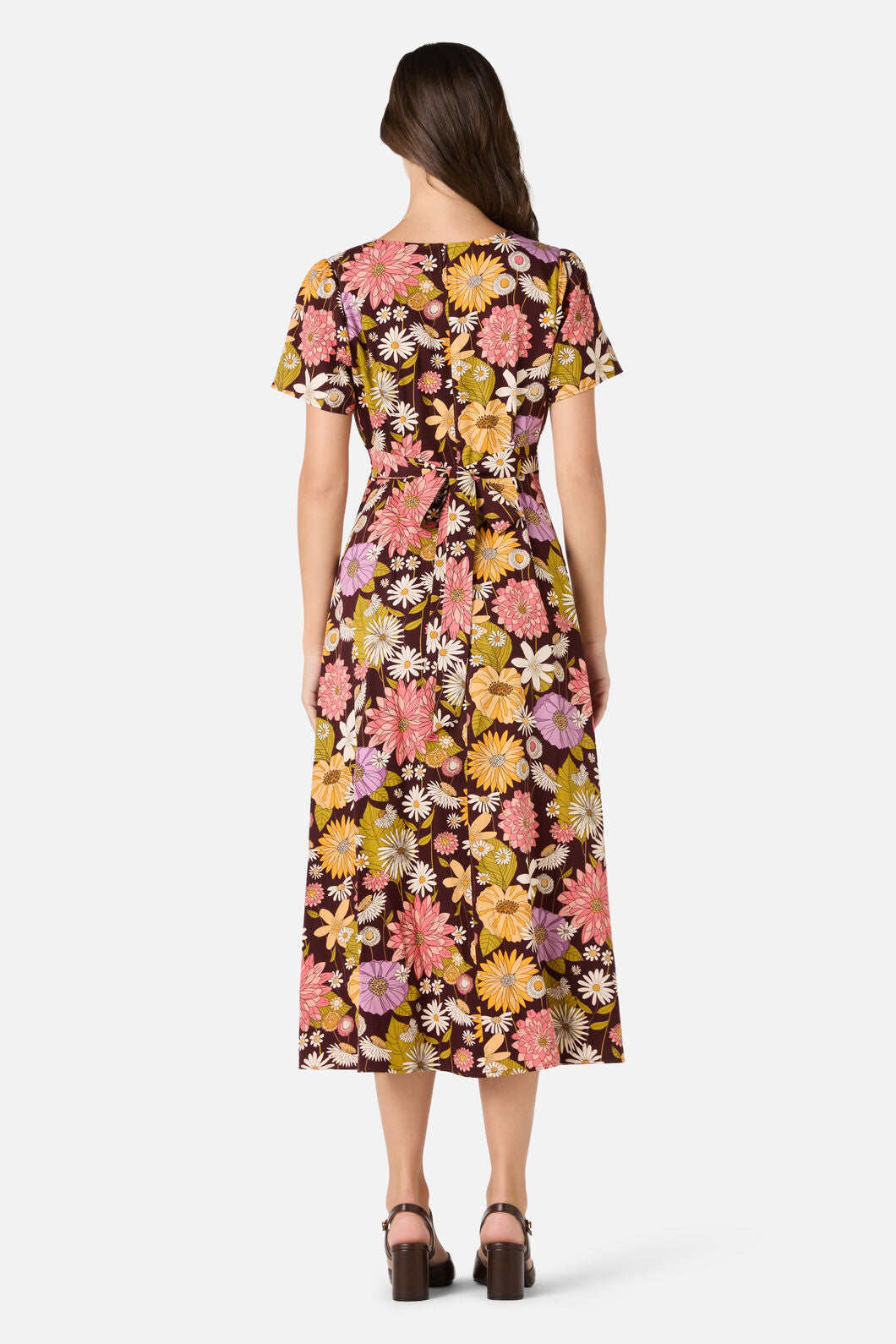 Princess Highway - Leonie Floral Midi Dress - plum