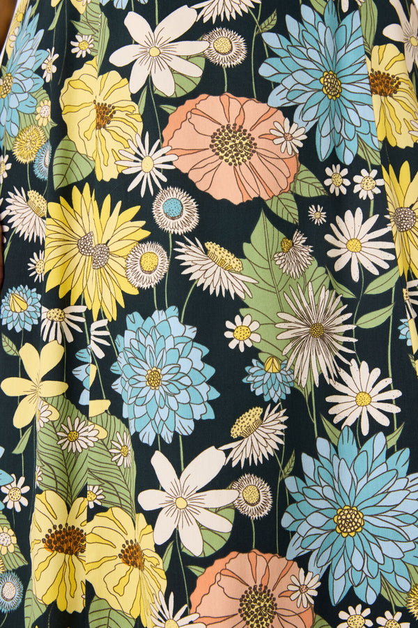 Princess Highway - Leonie Floral Midi Skirt - deep-green