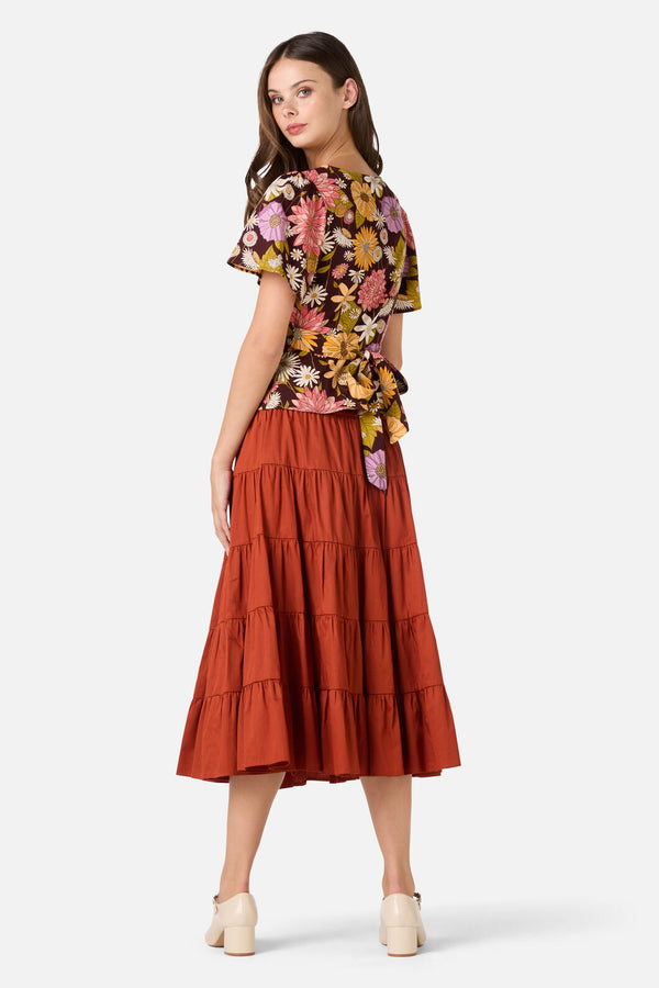 Princess Highway - Leonie Floral Top - plum