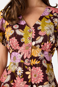 Princess Highway - Leonie Floral Top - plum