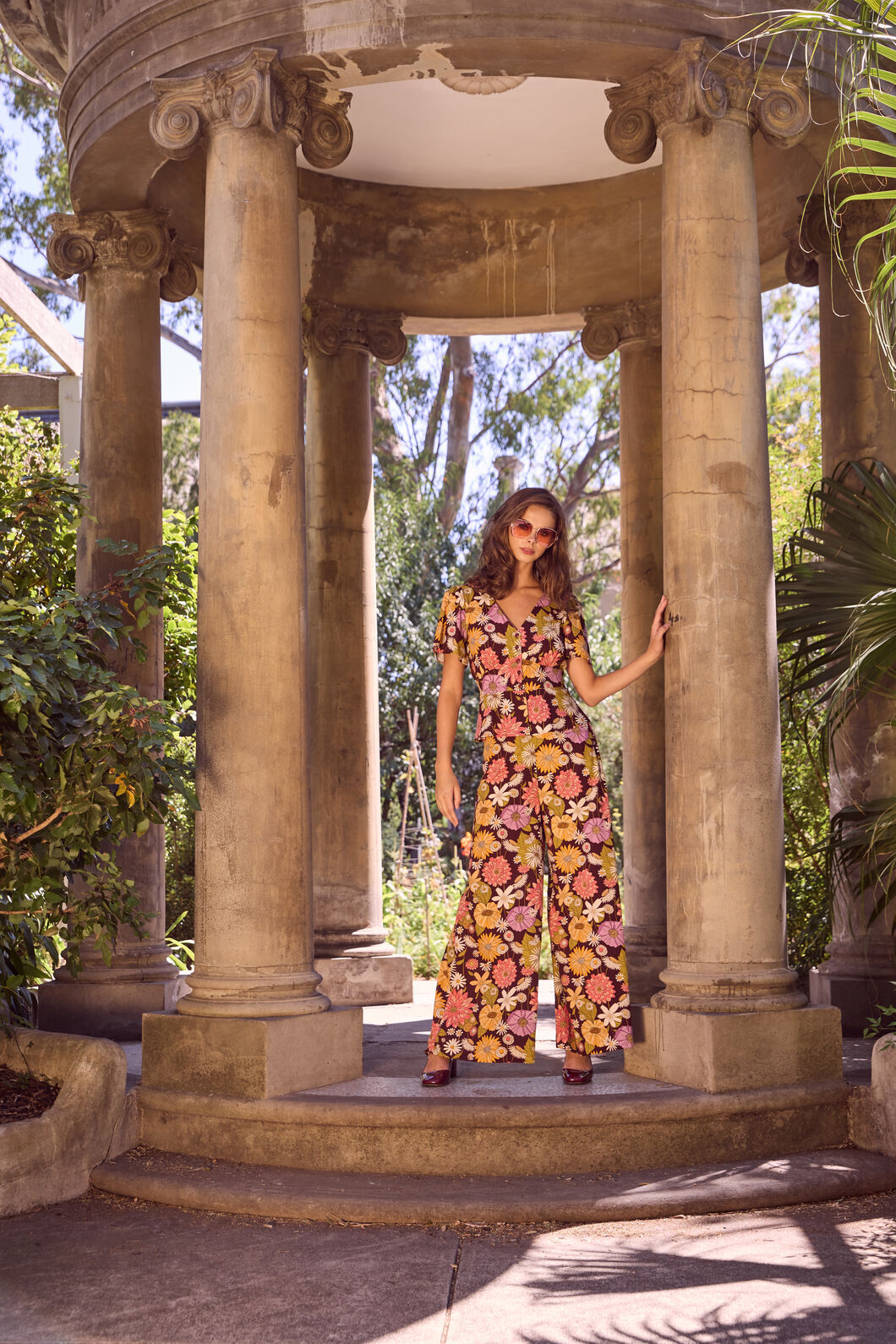 Princess Highway - Leonie Floral Top - plum