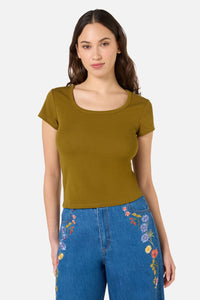 Princess Highway - Alette Short Sleeve Tee - olive