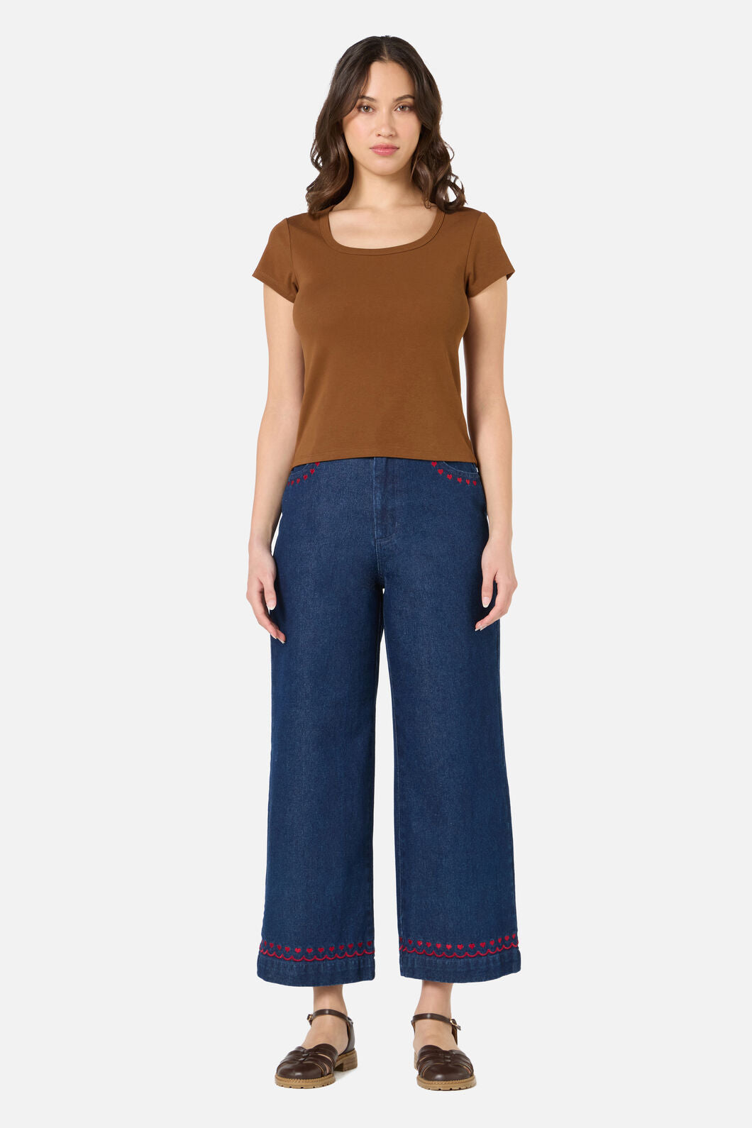 Princess Highway - Alette Short Sleeve Tee - chocolate