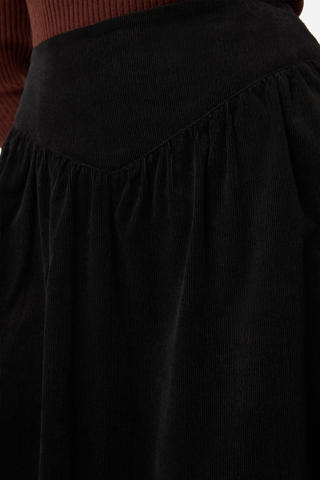 Princess Highway - Demi Cord Yoke Skirt - black