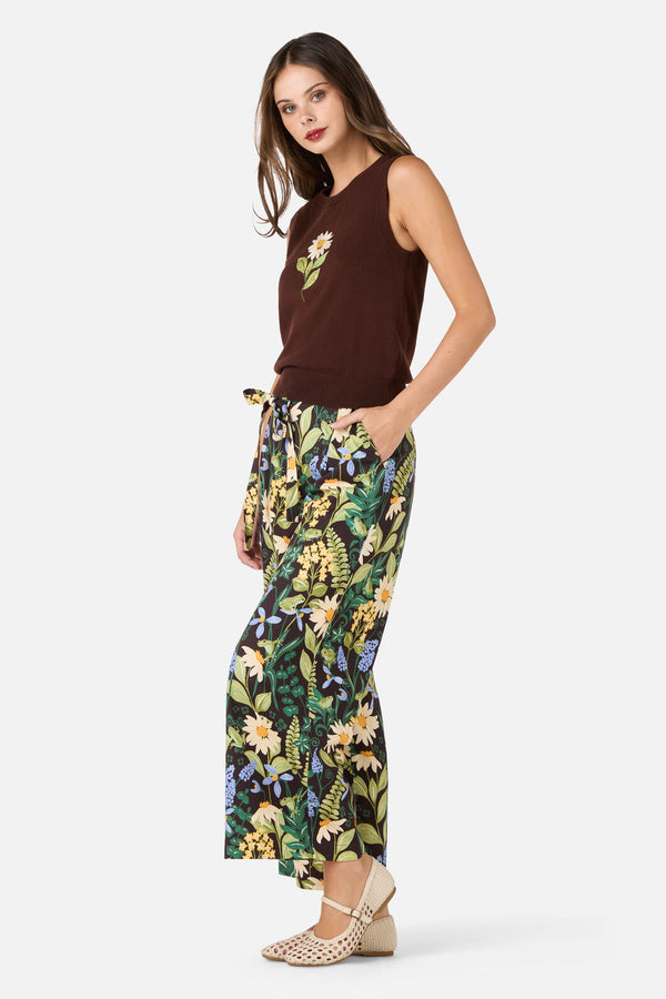 Princess Highway - Tree Frog Embroidered Vest - chocolate