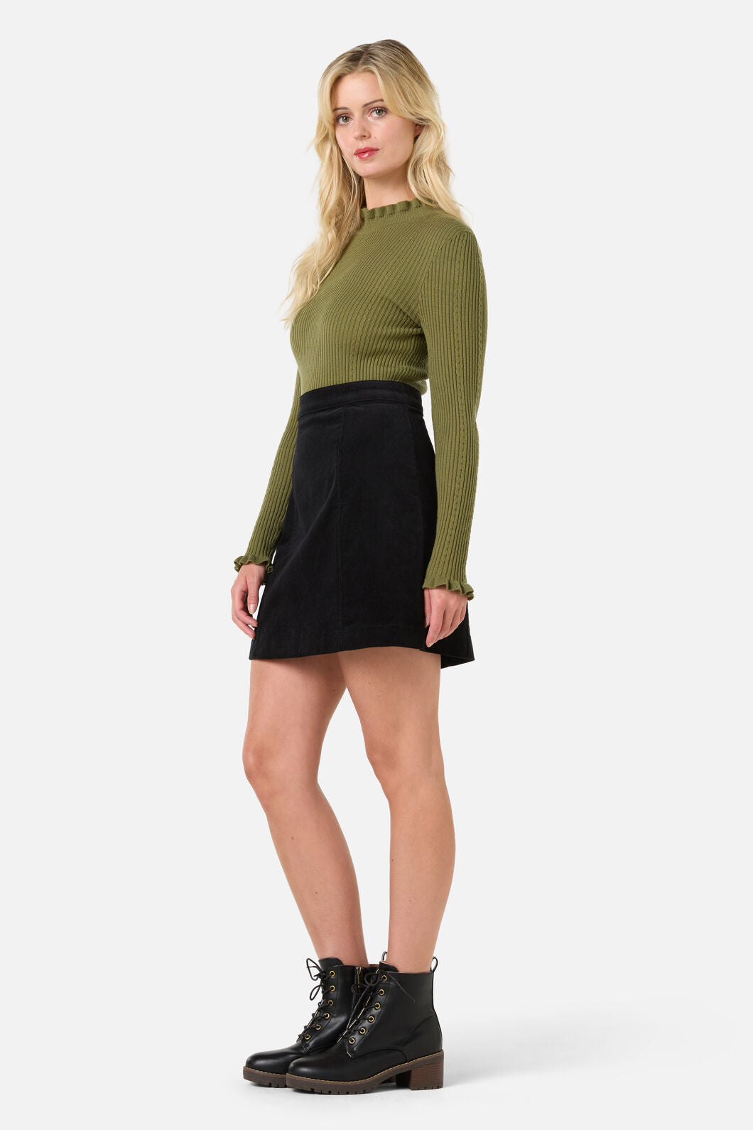 Princess Highway - Charlie Girl Cord Skirt - black