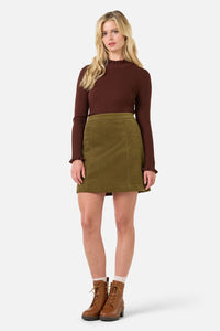 Princess Highway - Charlie Girl Cord Skirt - olive
