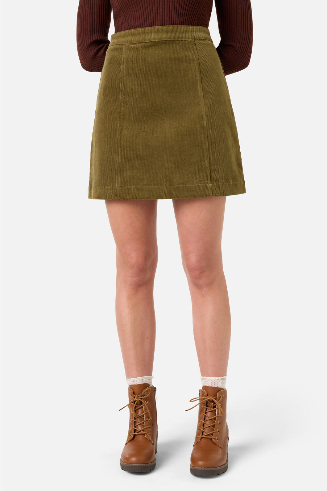 Princess Highway - Charlie Girl Cord Skirt - olive