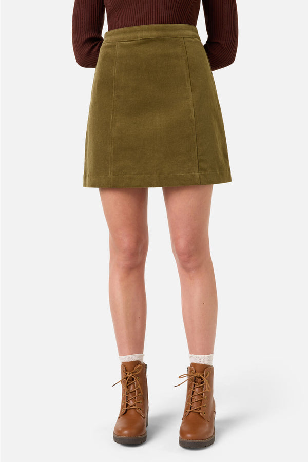 Princess Highway - Charlie Girl Cord Skirt - olive