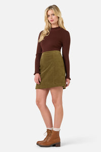 Princess Highway - Charlie Girl Cord Skirt - olive