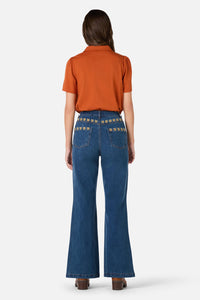 Princess Highway - Leonie Daisy Emb Jean - blue-denim