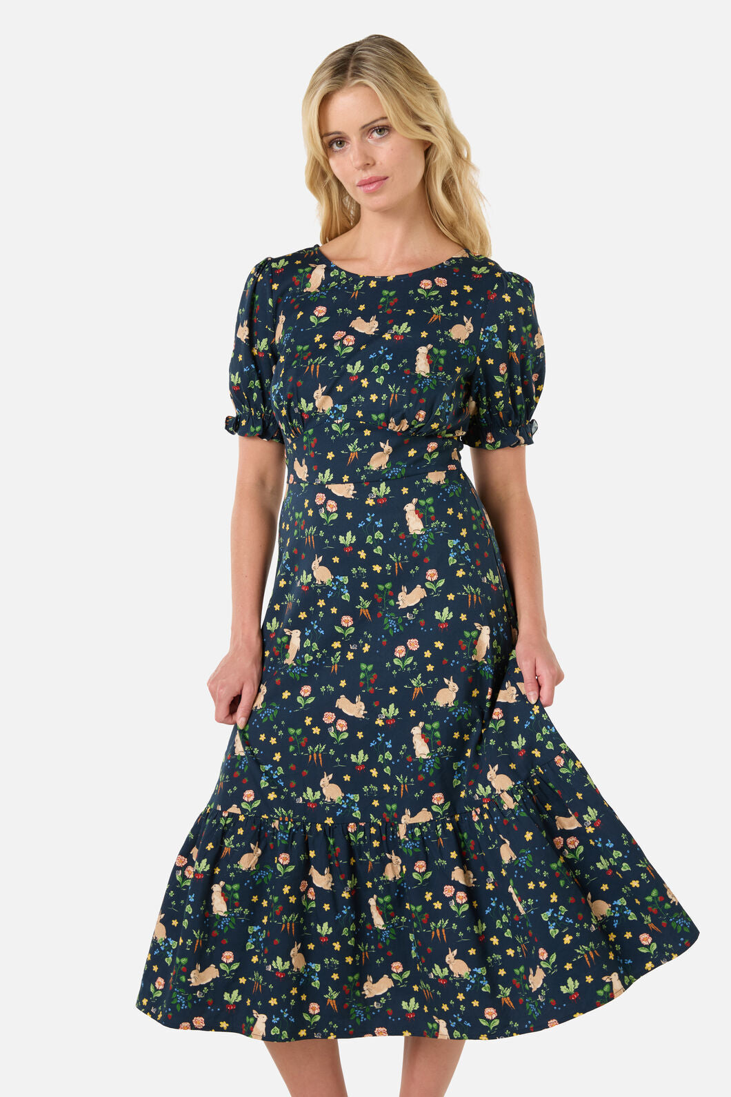 Princess Highway - Lola Rabbit Midi Dress - navy