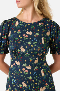 Princess Highway - Lola Rabbit Midi Dress - navy