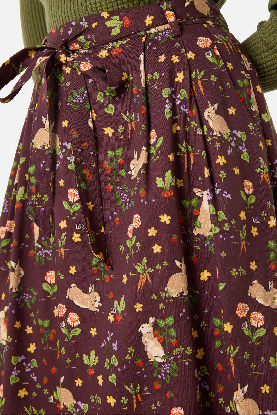 Princess Highway - Lola Rabbit Midi Skirt - chocolate