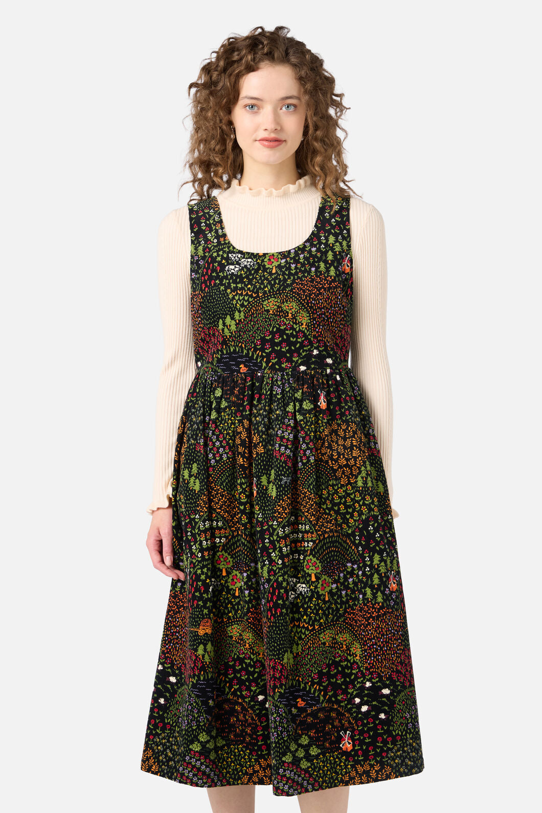 Princess Highway - Rolling Hills Cord Midi Dress - black