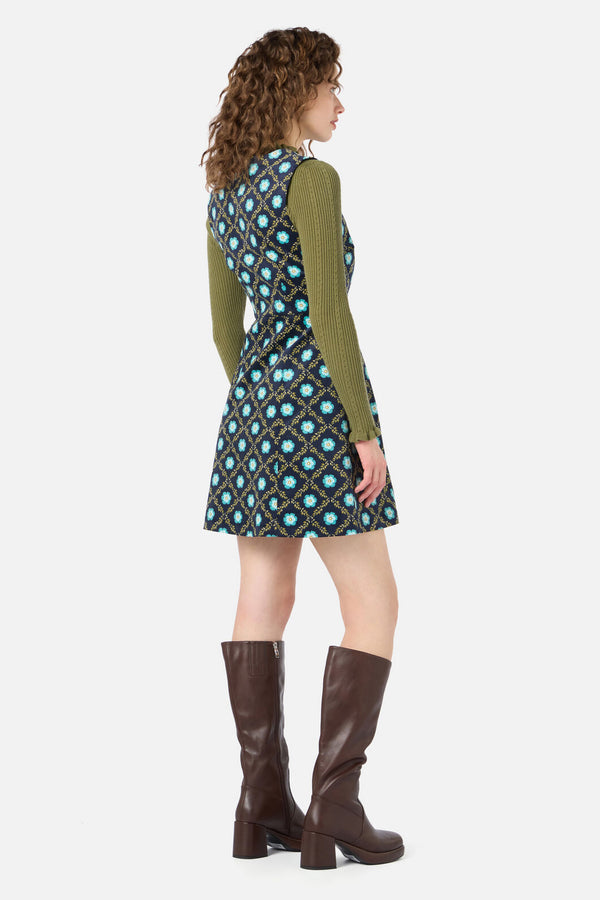 Princess Highway - Delilah Cord Pinafore - navy