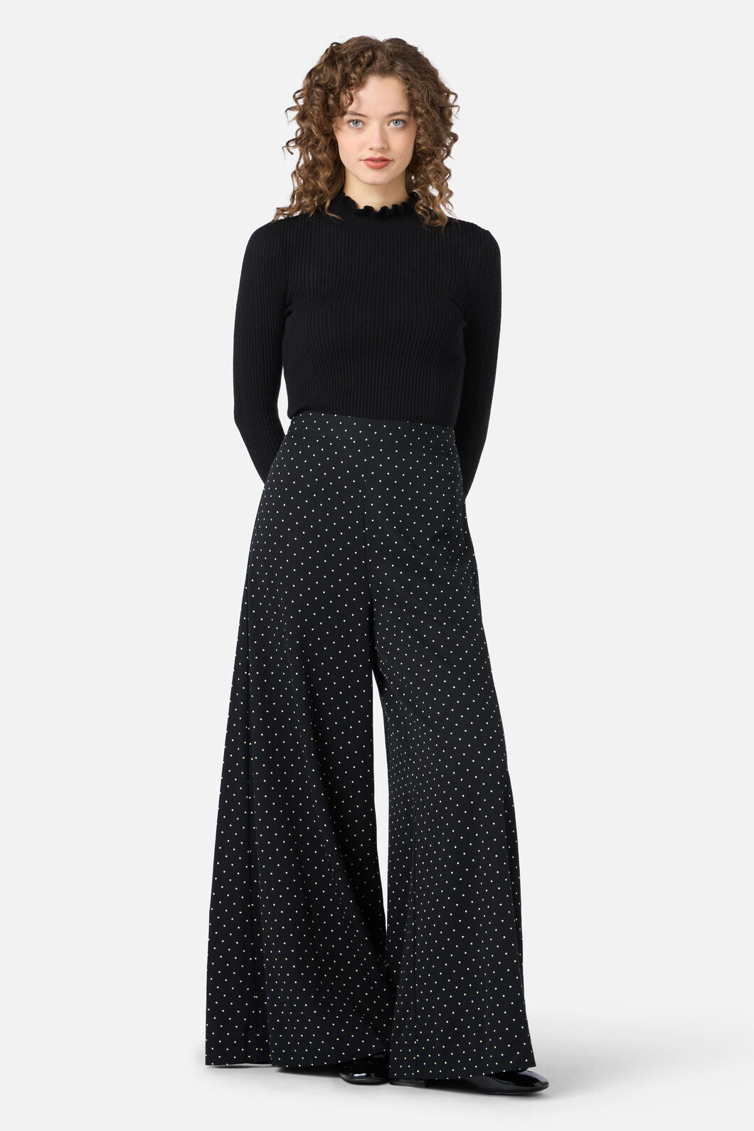 Princess Highway - Dolly Spot Palazzo Pant - black