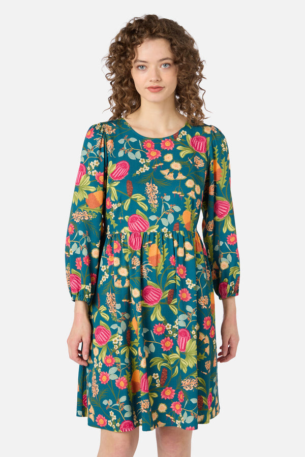 Princess Highway - Florence Native Smock Dress - teal