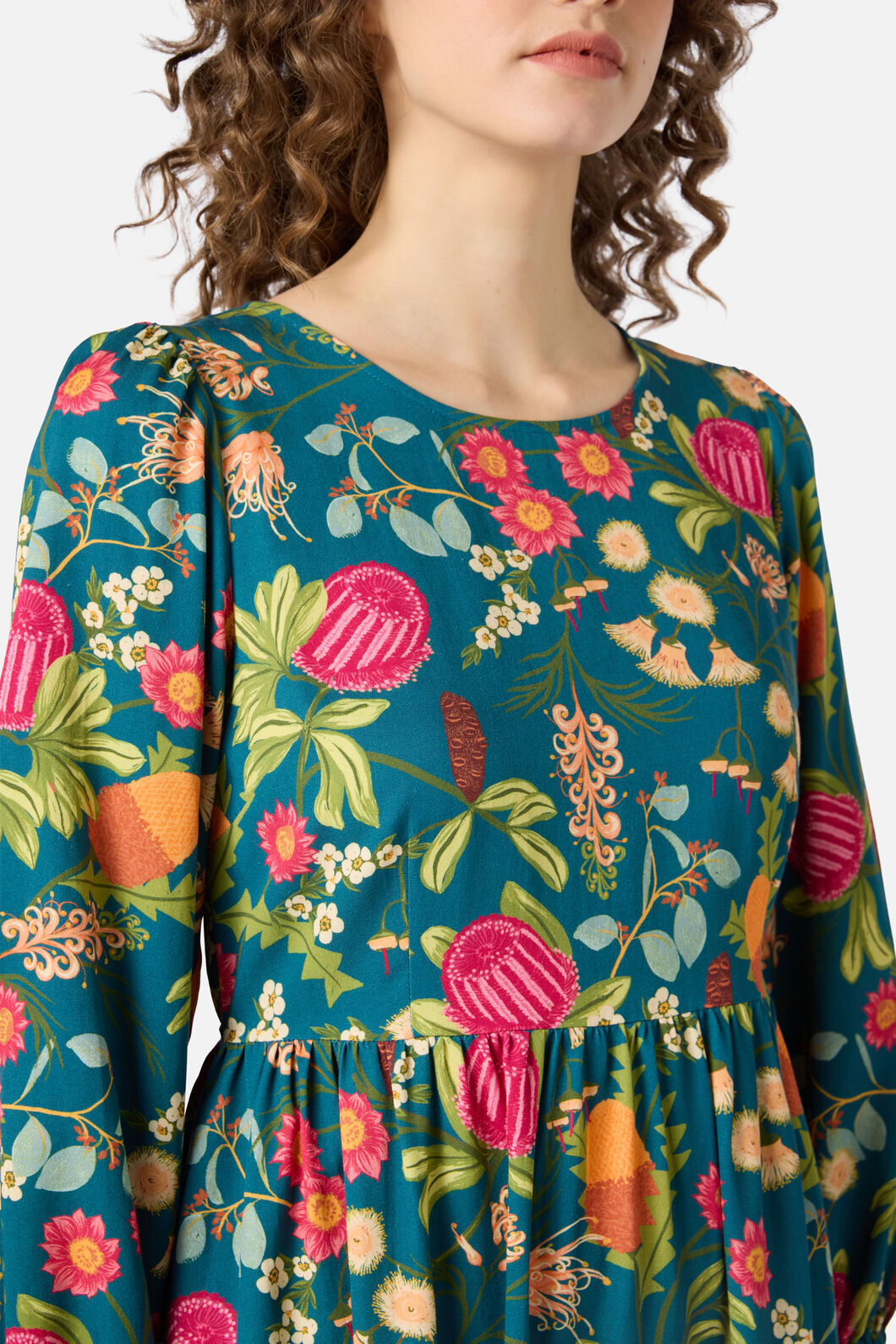 Princess Highway - Florence Native Smock Dress - teal