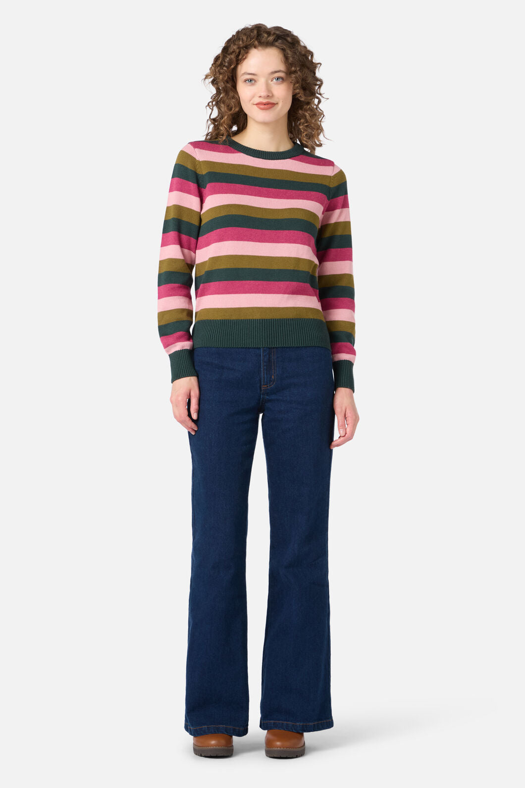 Princess Highway - Raphaelle Stripe Knit Jumper - green
