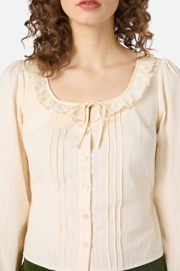 Princess Highway - Willow Prairie Long Sleeve Top - cream