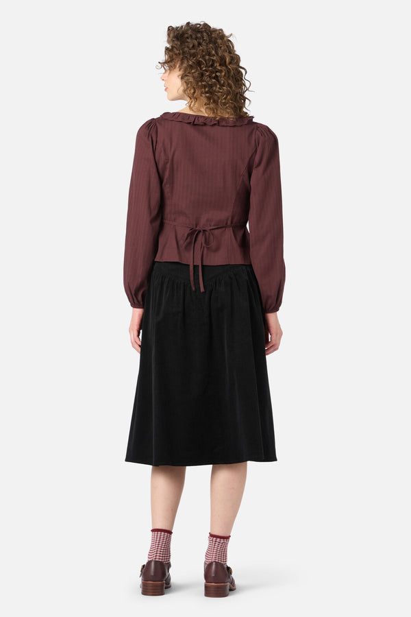 Princess Highway - Willow Prairie Long Sleeve Top - chocolate