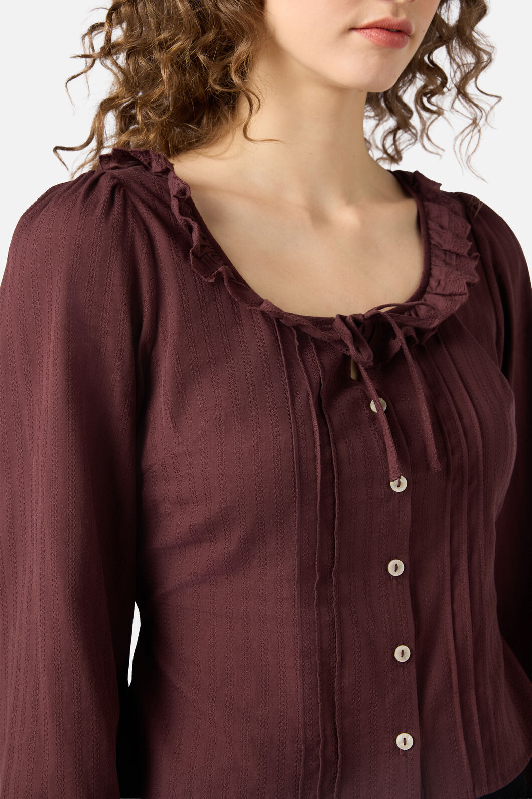 Princess Highway - Willow Prairie Long Sleeve Top - chocolate