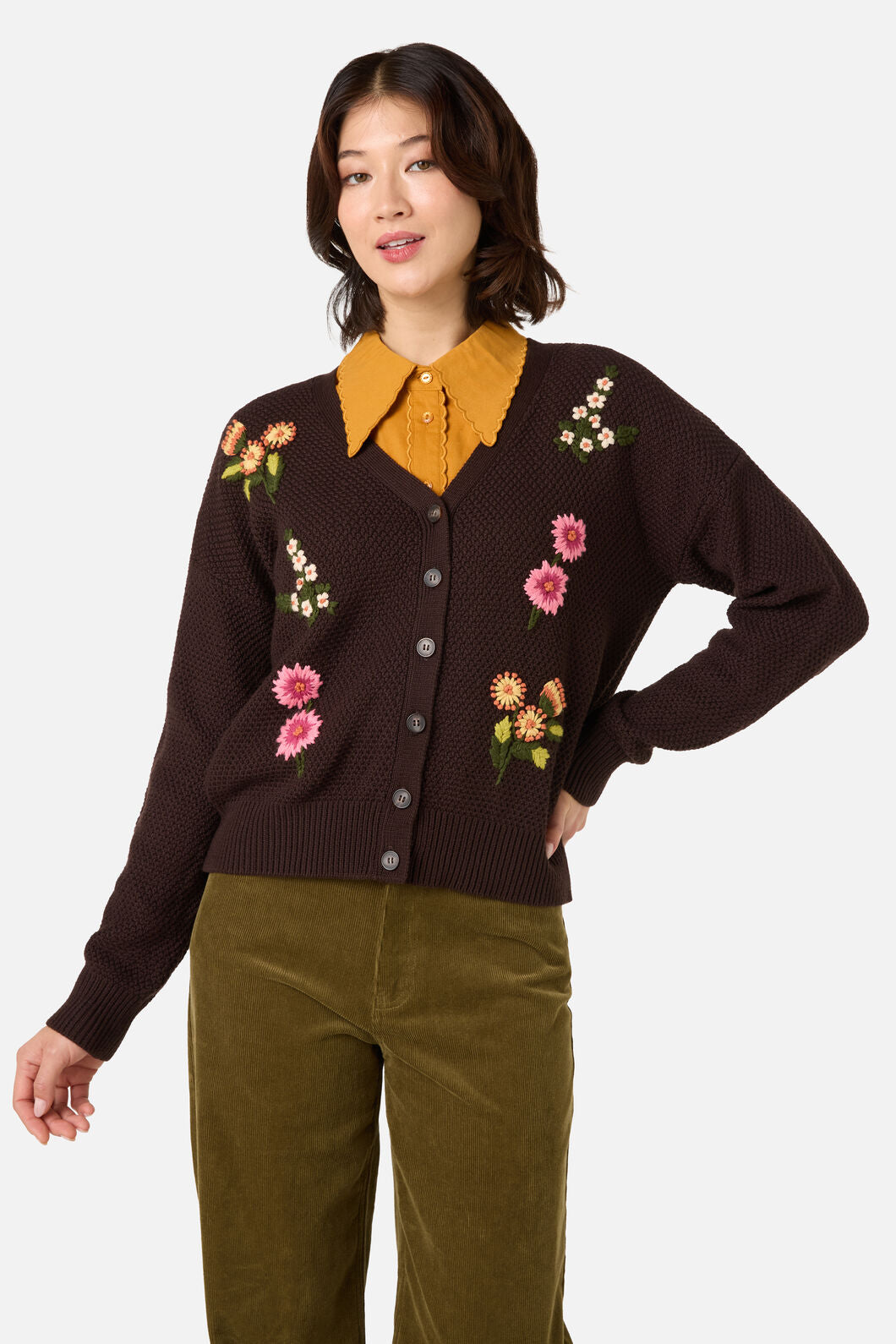 QUEENE＆BELLE NATIVE カーディガン 中古・古着通販】QUEENE AND BELLE (クイーンアンドベル) NATIVE
